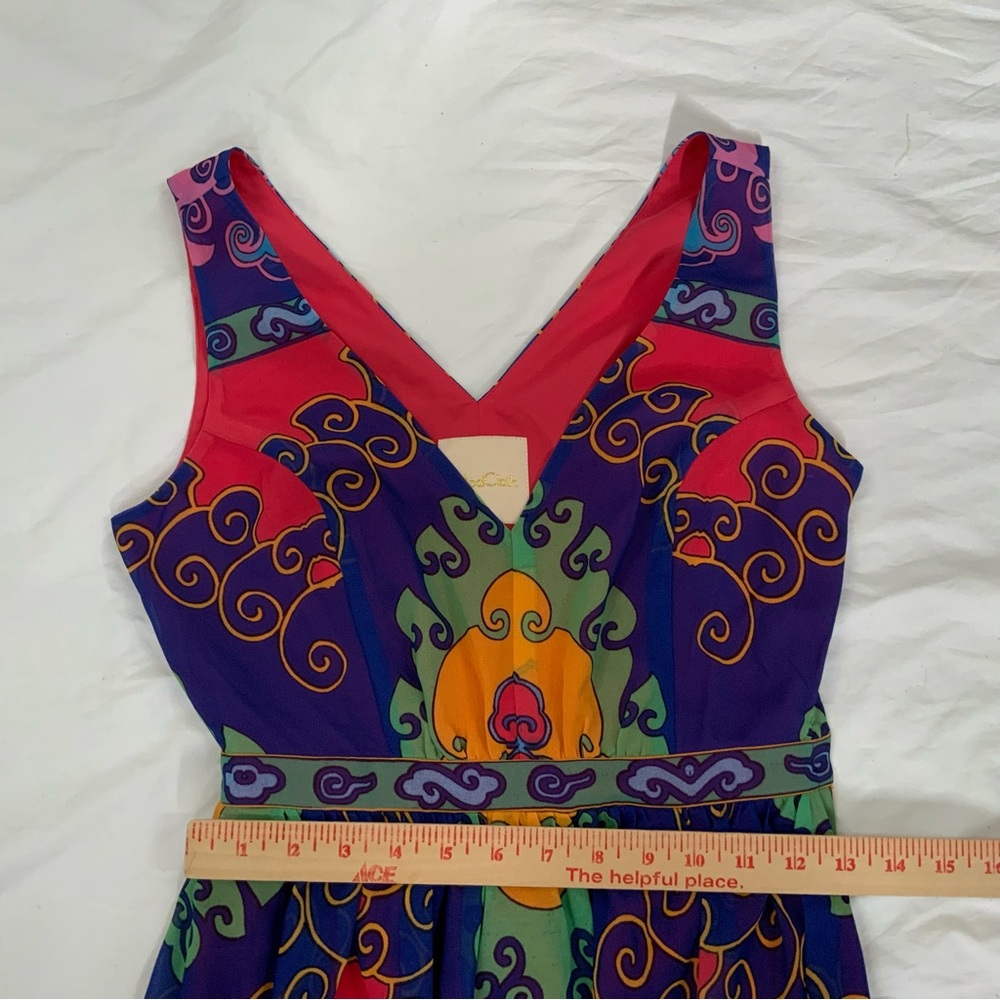 ModCloth XS Maxi Dress Muster The Length Boho Medallion Sleeveless Colorful New - Picture 13 of 16